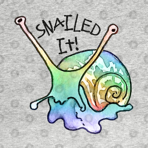 Rainbow Snailed it!! This snail Nailed it! In Rainbow by TooCoolUnicorn